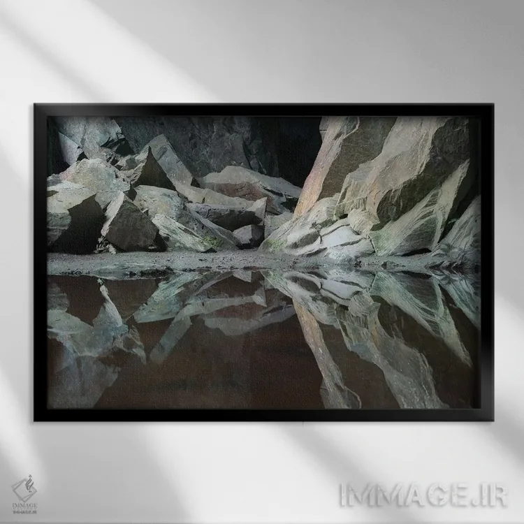 تابلو دره کاتدرال معدن دریاچه ۲۱ اثر دیوید کلاپ - نمای قابدار مشکی
