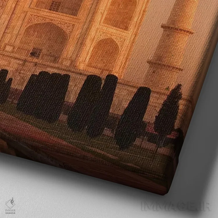 تابلو تاج محل آگرا هند ۱ اثر دیوید کلاپ - نمای نزدیک بافت بوم