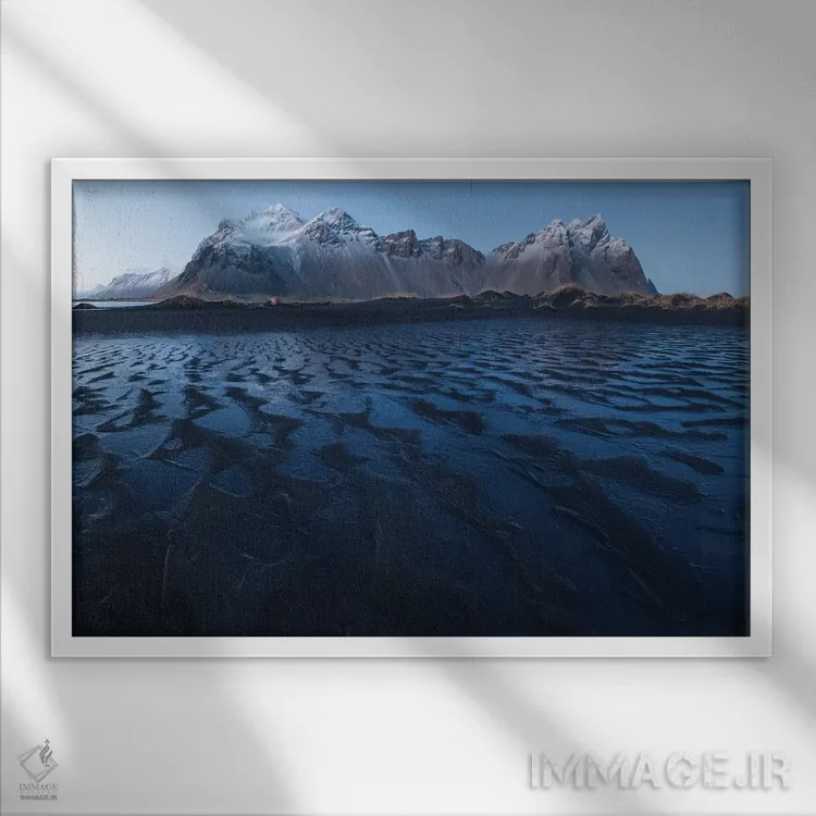 تابلو استوکسنس ایسلند ۱ اثر دیوید کلاپ - نمای قابدار سفید