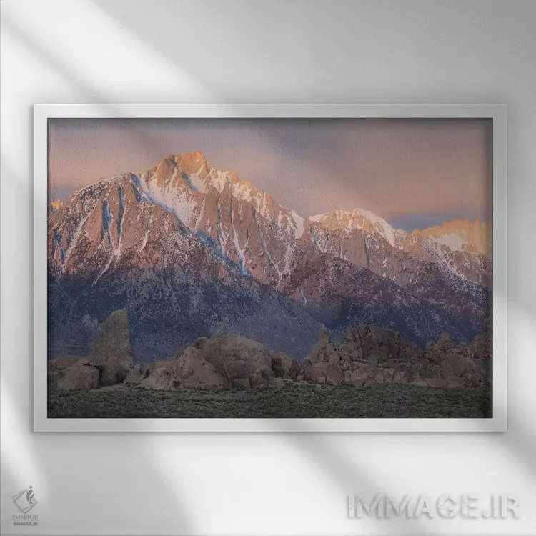 تابلو لون پایْن تپههای آلاباما ۳ اثر دیوید کلاپ - نمای قابدار سفید