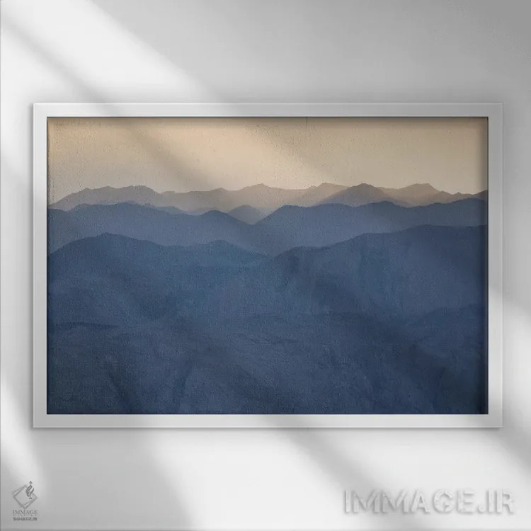 تابلو تپههای شنی مسکیت ۴ اثر دیوید کلاپ - نمای قابدار سفید