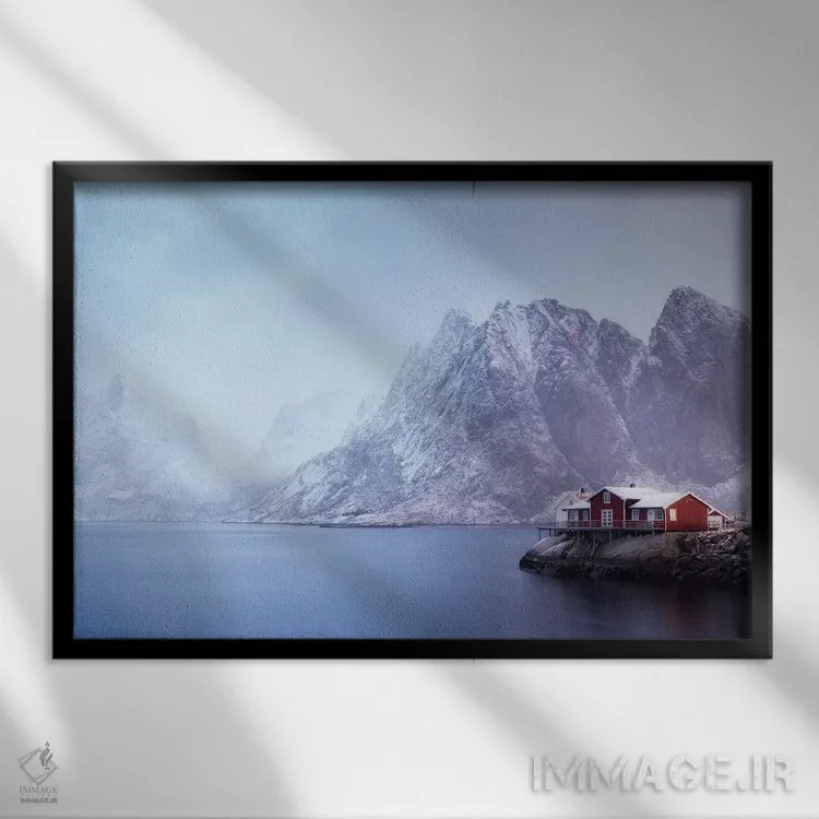 تابلو سکریسویای لوفوتن نروژ ۱۱ اثر دیوید کلاپ - نمای قابدار مشکی