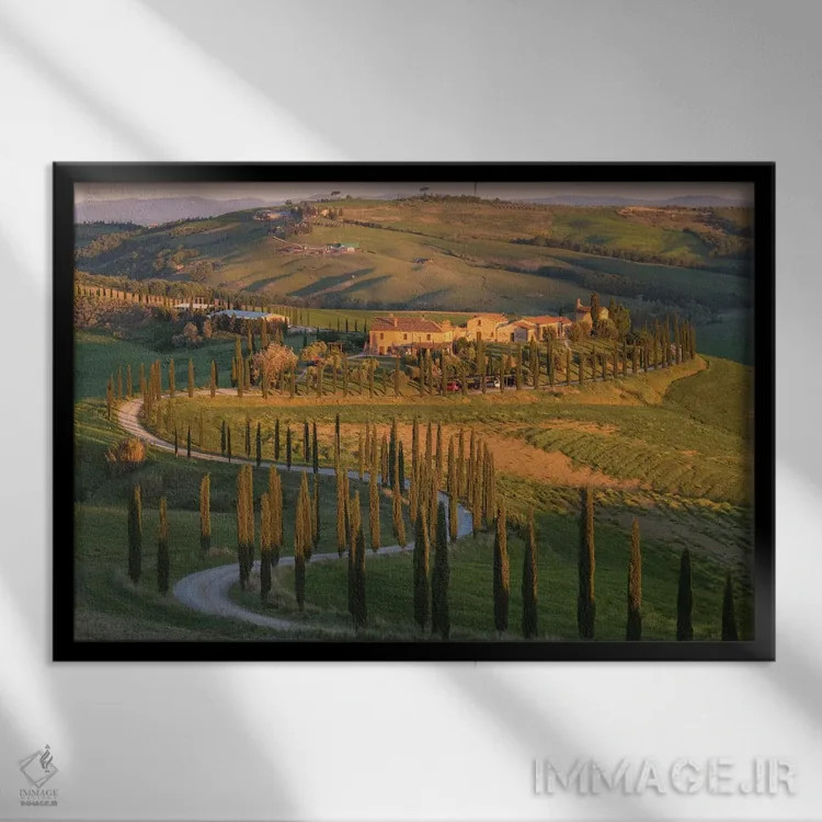 تابلو وال داسو توسکانی ۱ اثر دیوید کلاپ - نمای قابدار مشکی