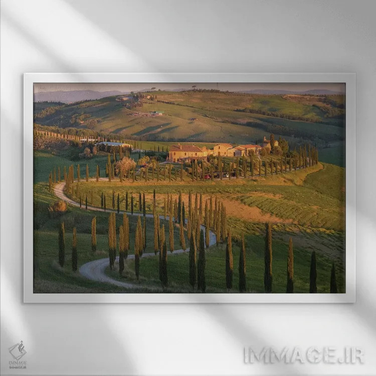 تابلو وال داسو توسکانی ۱ اثر دیوید کلاپ - نمای قابدار سفید