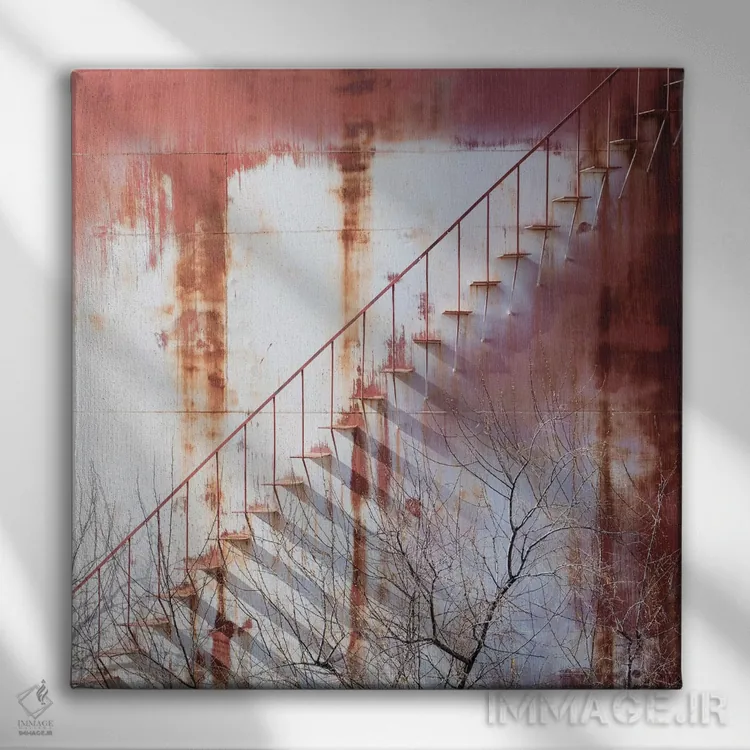 تابلو کارخانهٔ فردونیا یوتا شمارهٔ هفت اثر دیوید کلاپ - نمای روبهرو روی دیوار