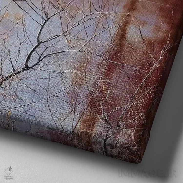 تابلو کارخانهٔ فردونیا یوتا شمارهٔ هفت اثر دیوید کلاپ - نمای نزدیک بافت بوم