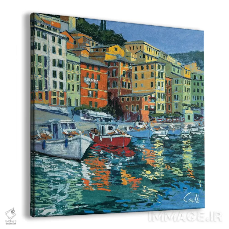 تابلو ساحل کامولی (ایتالیا) اثر دنیلا کورالو - نمای پرسپکتیو محصول