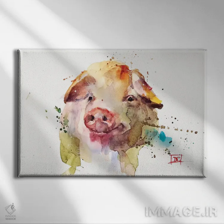 تابلو خرخر (صدای خوک) اثر باور کراوزر - نمای روبهرو روی دیوار