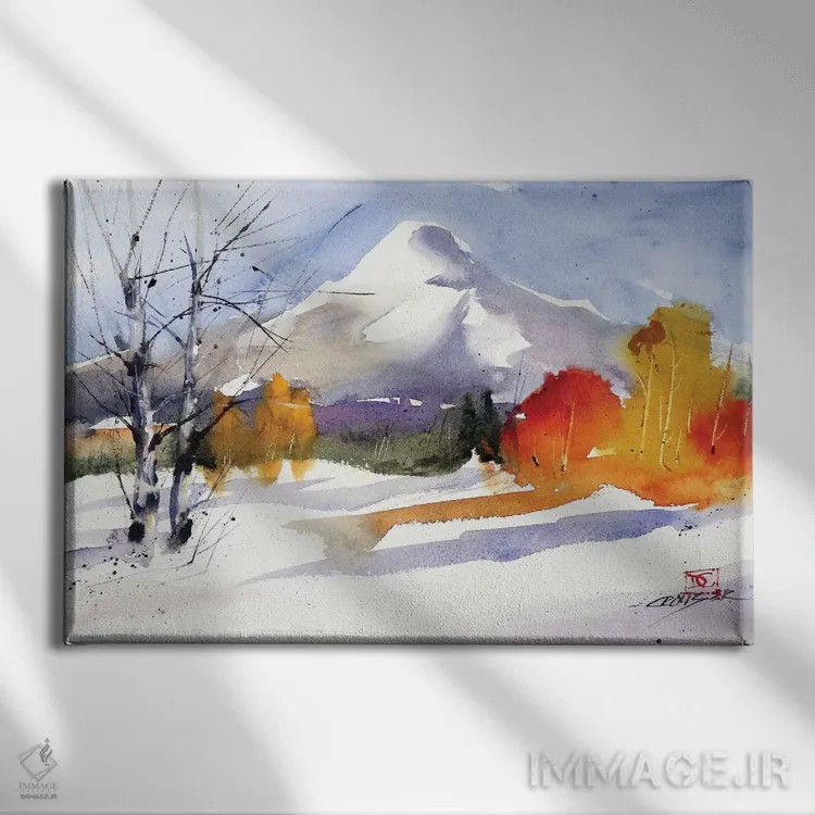 تابلو پاییز به دیدار زمستان میرود اثر باور کراوزر - نمای روبهرو روی دیوار