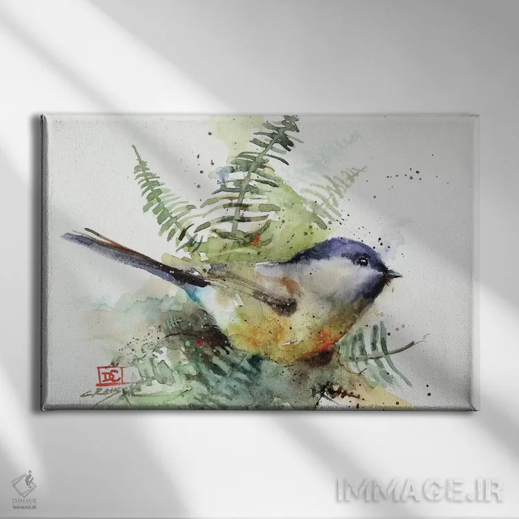 تابلو چیکدی و سرخسها اثر باور کراوزر - نمای روبهرو روی دیوار