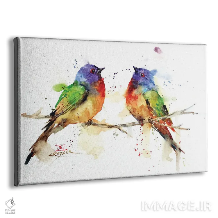 تابلو یک جفت پرندهٔ بانتینگ اثر باور کراوزر - نمای پرسپکتیو محصول