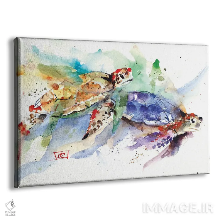 تابلو لاکپشتهای دریایی اثر باور کراوزر - نمای پرسپکتیو محصول