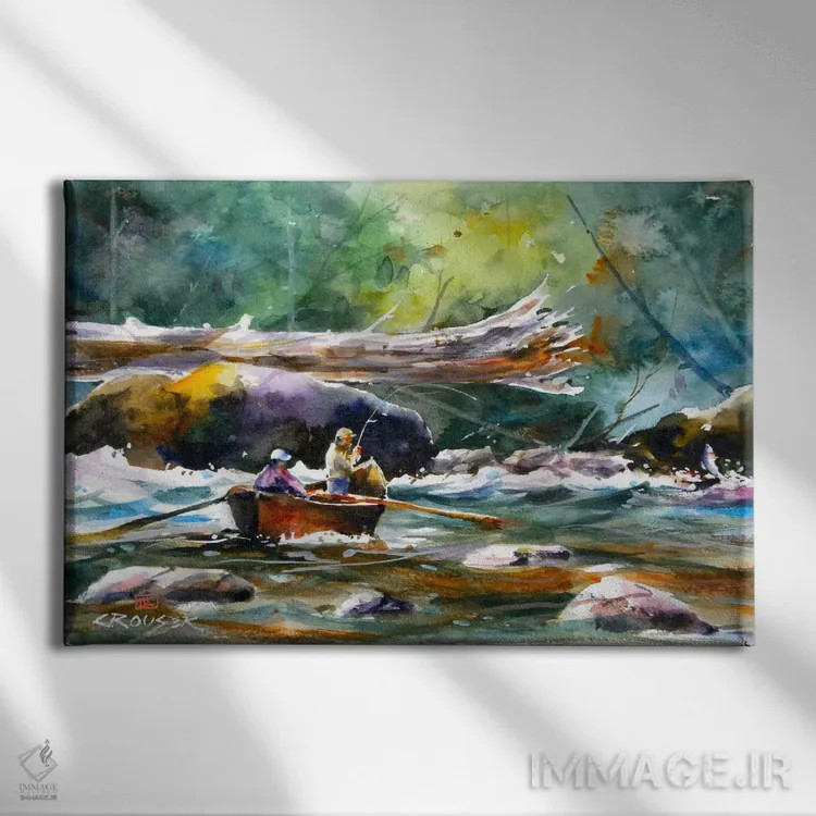 تابلو در قایق شمارهٔ دو اثر باور کراوزر - نمای روبهرو روی دیوار