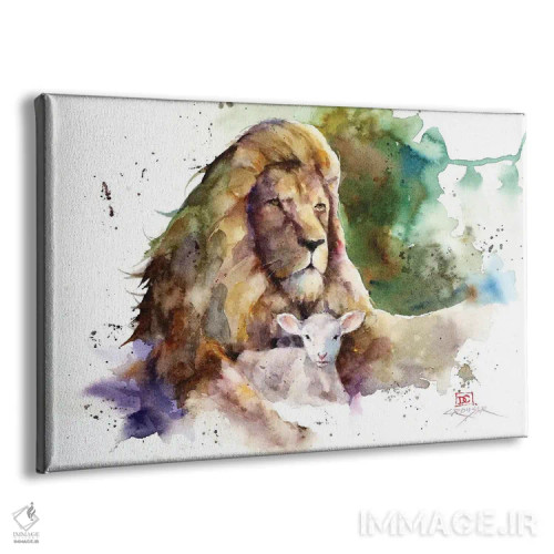 تابلو شیر و بره اثر باور کراوزر - نمای پرسپکتیو محصول