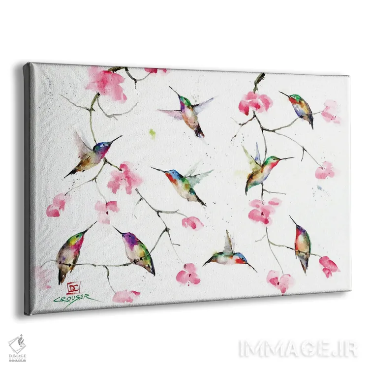 تابلو دیدار مرغهای مگسخوار اثر باور کراوزر - نمای پرسپکتیو محصول