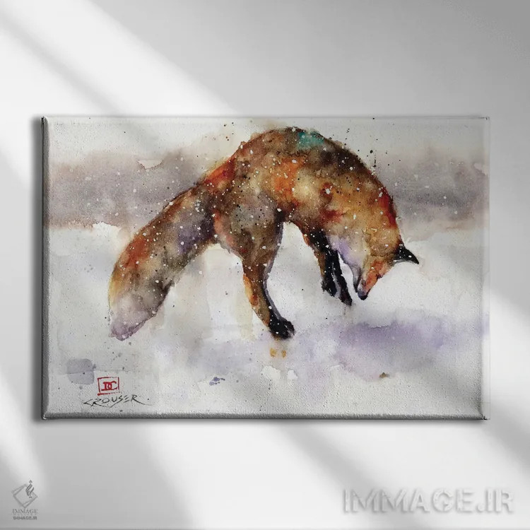 تابلو روباه جهنده اثر باور کراوزر - نمای روبهرو روی دیوار