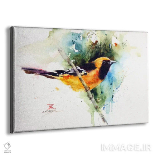 تابلو پرندهٔ نارنجی اثر باور کراوزر - نمای پرسپکتیو محصول