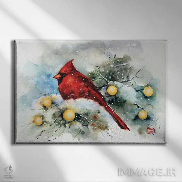 تابلو کارباورال و چراغها (پرنده) اثر باور کراوزر - نمای روبهرو روی دیوار