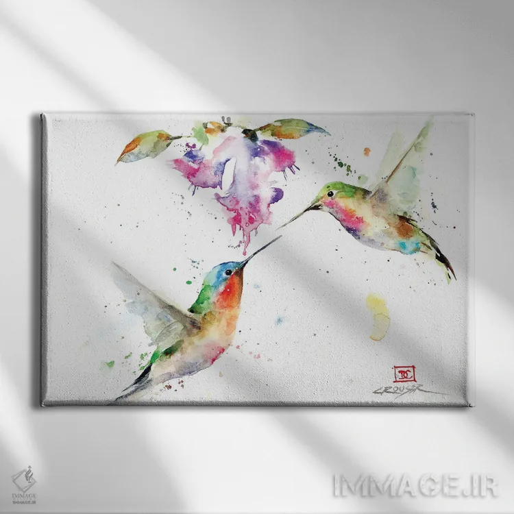 تابلو دلدادهها اثر باور کراوزر - نمای روبهرو روی دیوار