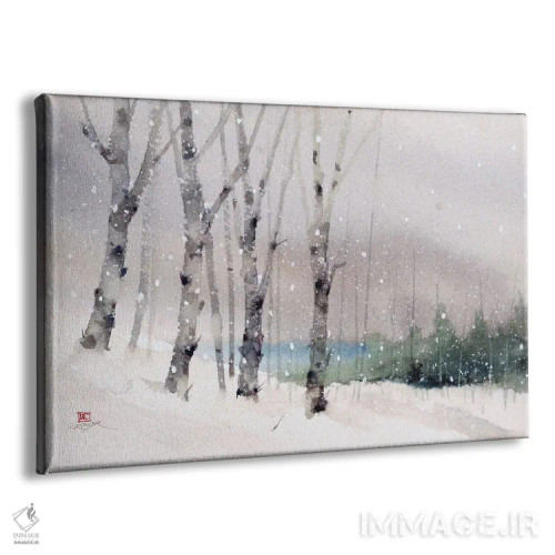 تابلو دامنهٔ تپه زمستانی اثر باور کراوزر - نمای پرسپکتیو محصول
