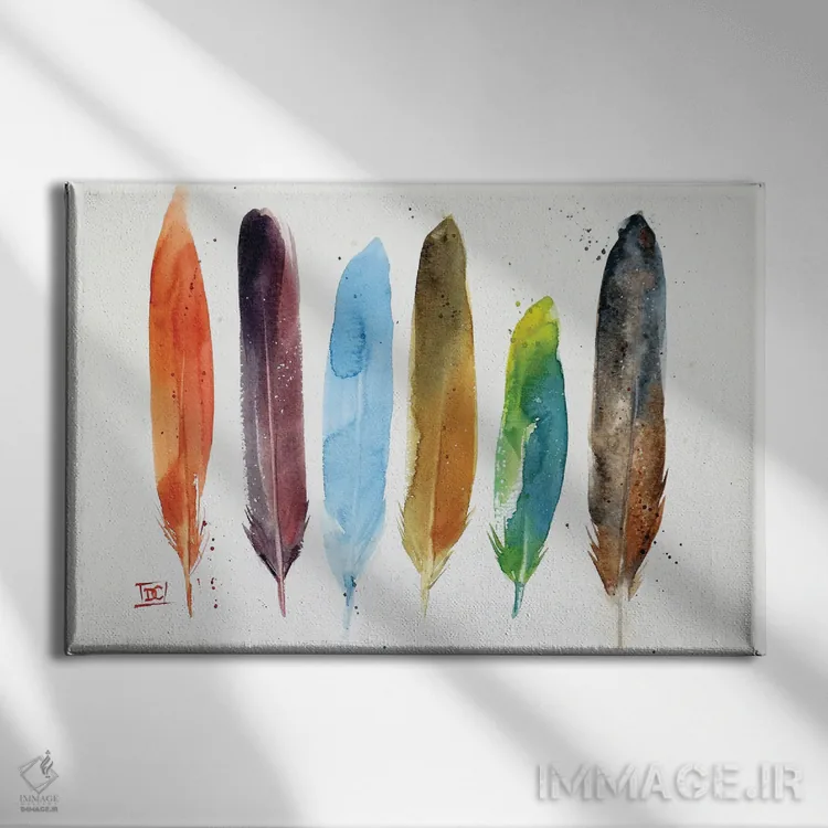 تابلو پرها اثر باور کراوزر - نمای روبهرو روی دیوار