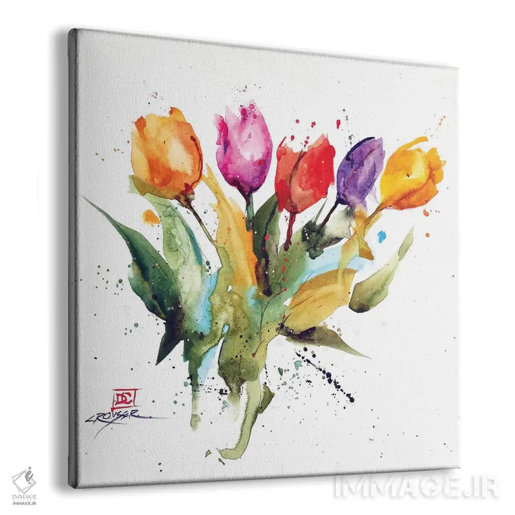 تابلو لالهها اثر باور کراوزر - نمای پرسپکتیو محصول