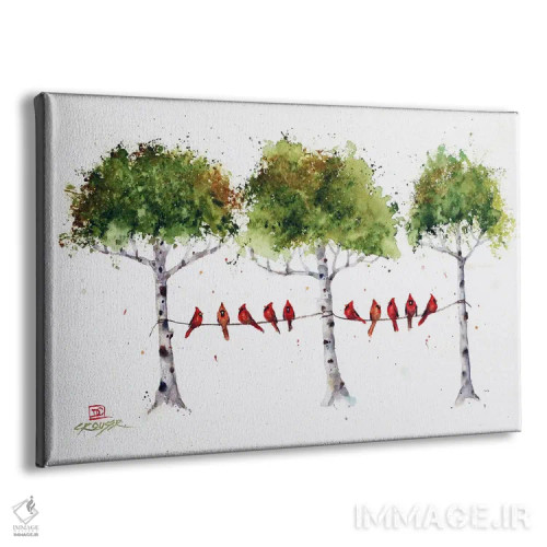 تابلو کارباورالها روی درختان اثر باور کراوزر - نمای پرسپکتیو محصول