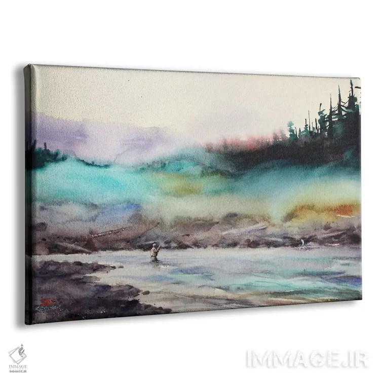 تابلو ماهیگیری موفق اثر باور کراوزر - نمای پرسپکتیو محصول