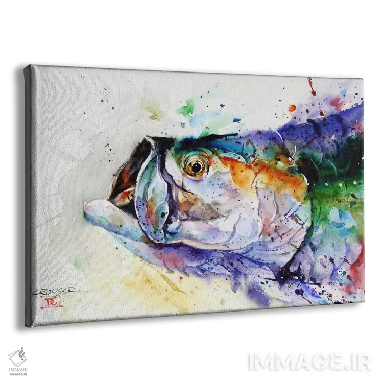 تابلو ماهی اثر باور کراوزر - نمای پرسپکتیو محصول