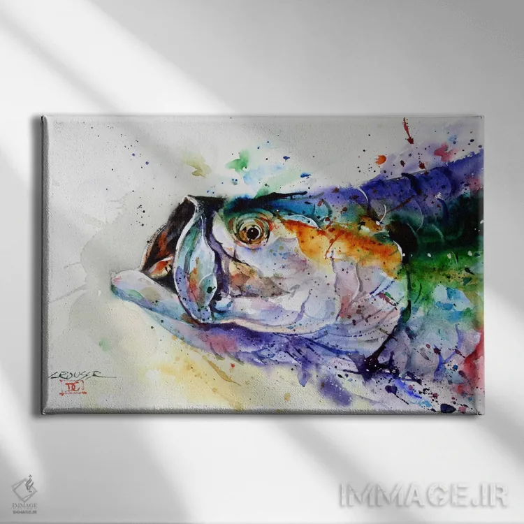 تابلو ماهی اثر باور کراوزر - نمای روبهرو روی دیوار