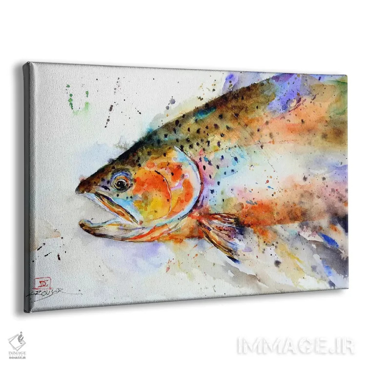 تابلو ماهی (چند رنگ) اثر باور کراوزر - نمای پرسپکتیو محصول