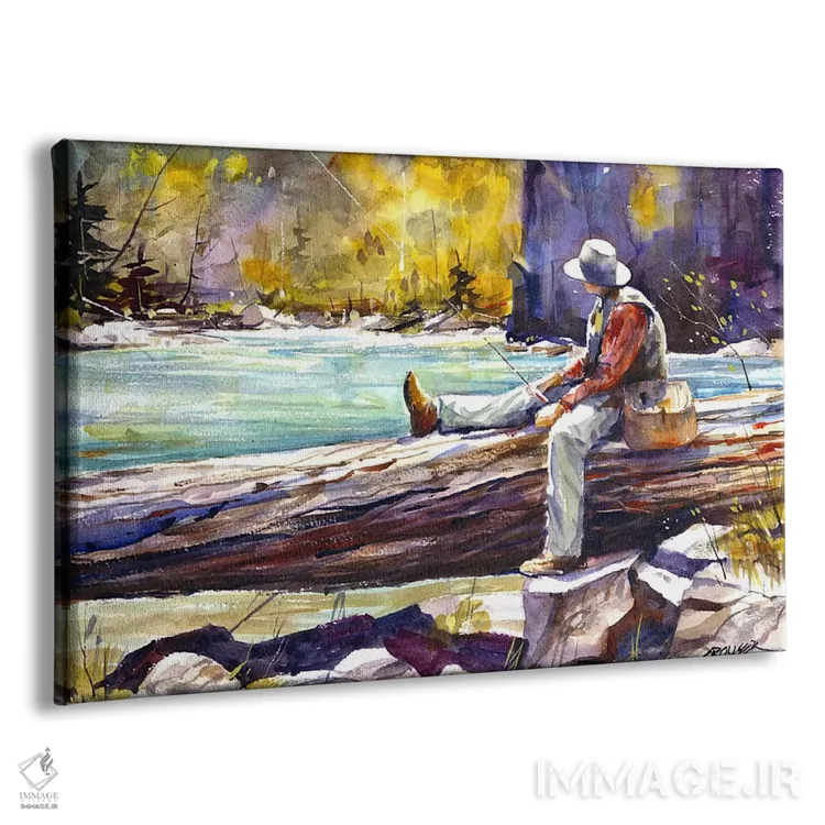 تابلو زمان ماهیگیری اثر باور کراوزر - نمای پرسپکتیو محصول