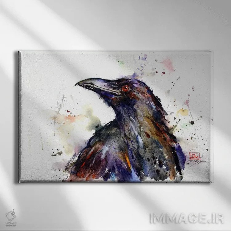 تابلو کلاغ اثر باور کراوزر - نمای روبهرو روی دیوار