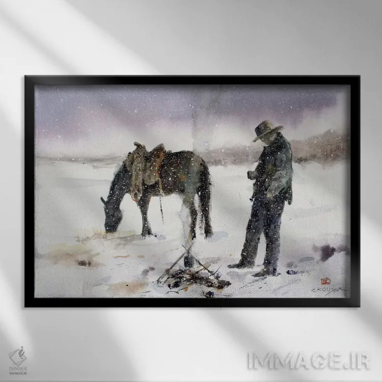 تابلو ایست اثر باور کراوزر - نمای قابدار مشکی