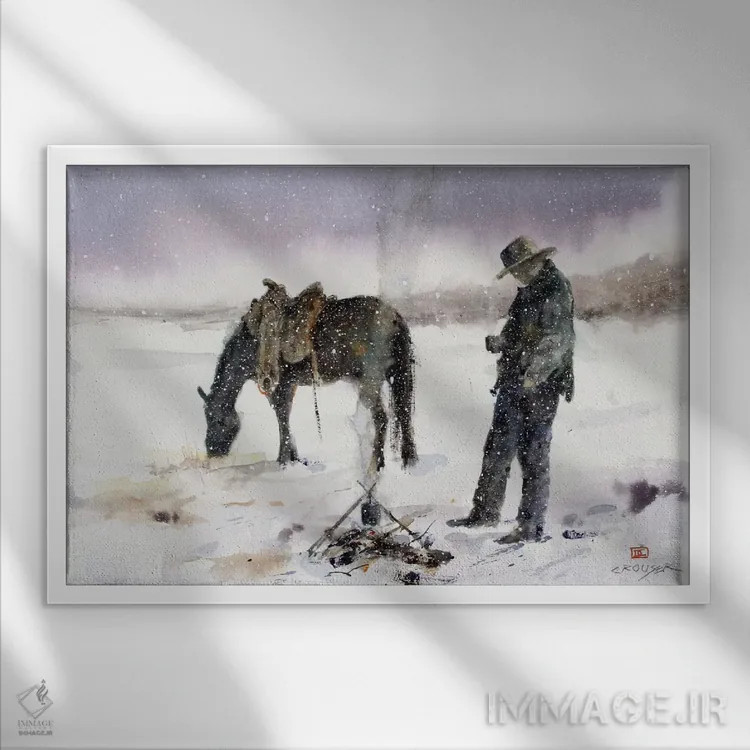 تابلو ایست اثر باور کراوزر - نمای قابدار سفید