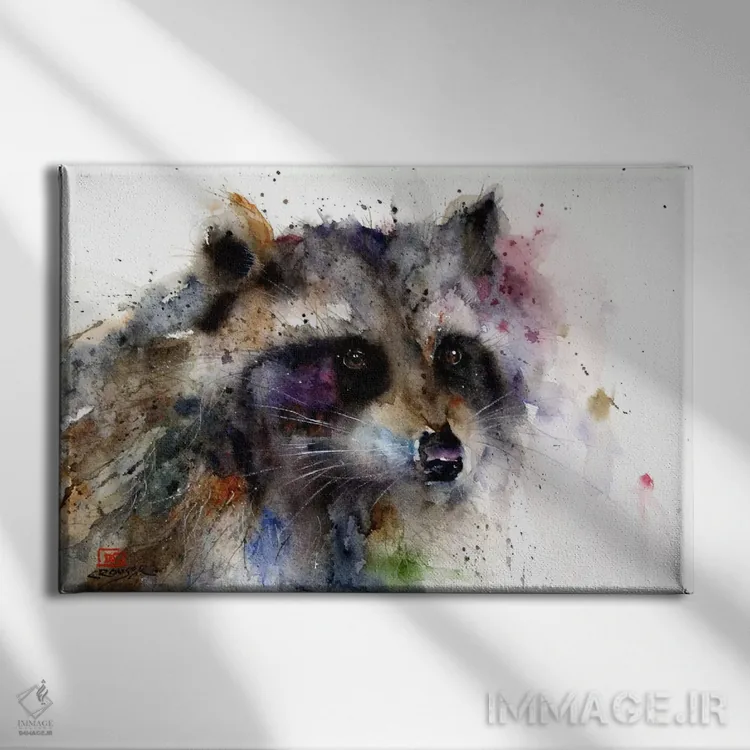 تابلو راکون (راسوی آمریکایی) اثر باور کراوزر - نمای روبهرو روی دیوار