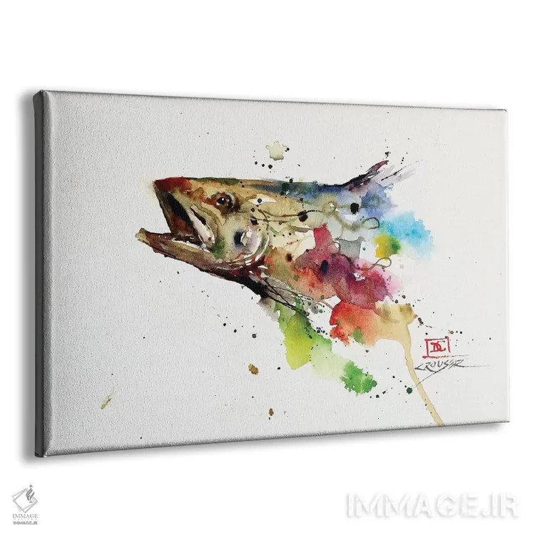 تابلو قزلآلای انتزاعی اثر باور کراوزر - نمای پرسپکتیو محصول