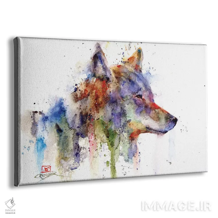 تابلو کایوت (گرگ بیابانی) اثر باور کراوزر - نمای پرسپکتیو محصول