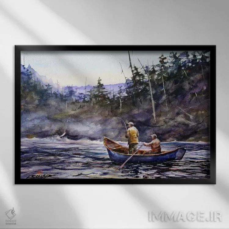 تابلو در قایق اثر باور کراوزر - نمای قابدار مشکی