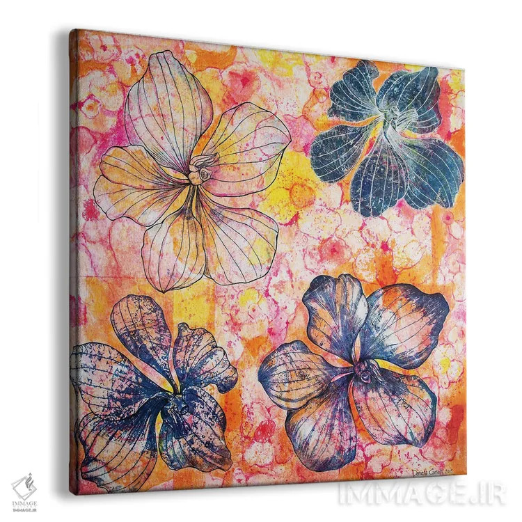 تابلو چهار ارکیده اثر دنیلا کارلتی - نمای پرسپکتیو محصول