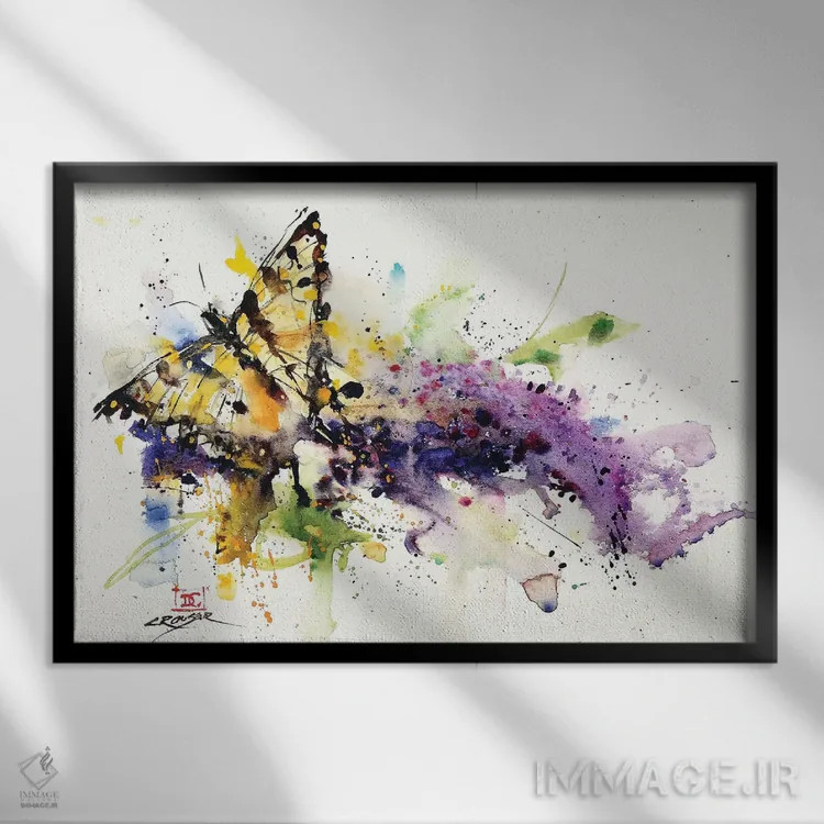 تابلو فراغت و لذت اثر باور کراوزر - نمای قابدار مشکی