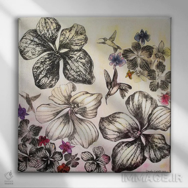 تابلو نخستین نور اثر دنیلا کارلتی - نمای روبهرو روی دیوار