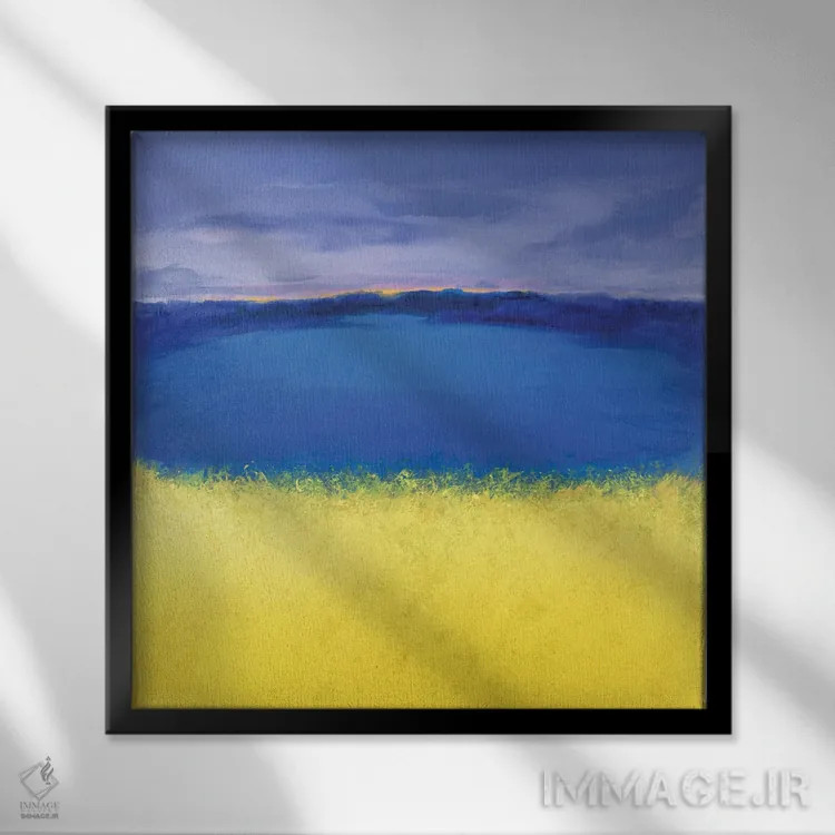 تابلو از جزیره زرین I اثر دنیلا کارلتی - نمای قابدار مشکی