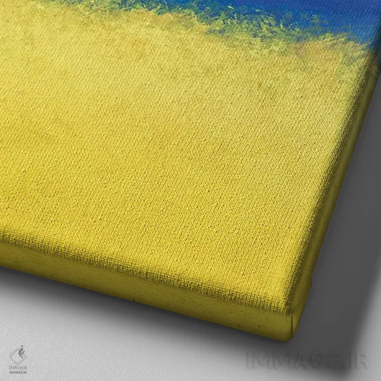 تابلو از جزیره زرین I اثر دنیلا کارلتی - نمای نزدیک بافت بوم