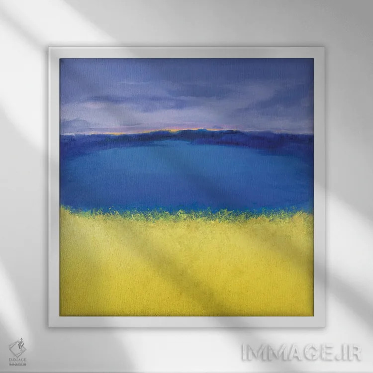 تابلو از جزیره زرین I اثر دنیلا کارلتی - نمای قابدار سفید