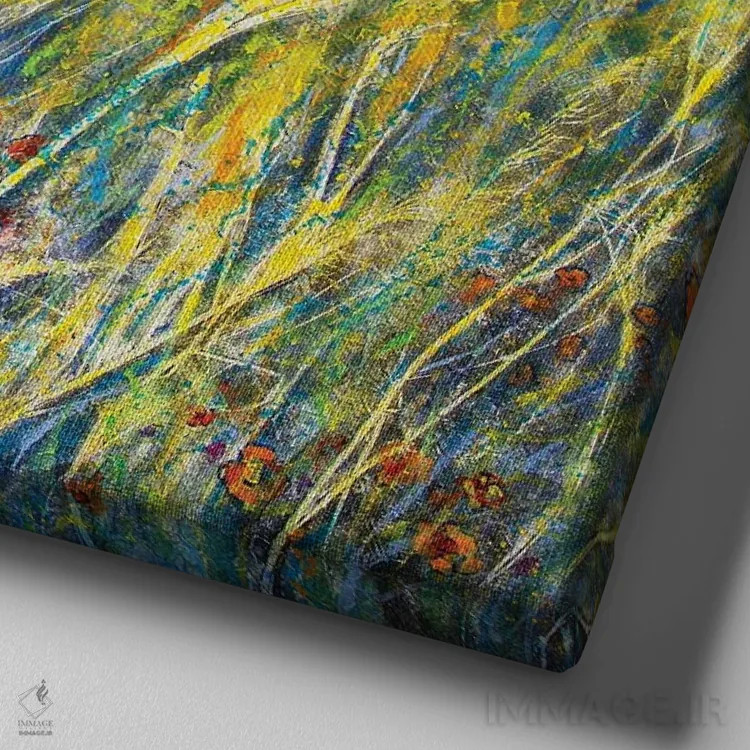 تابلو به سوی طبیعت وحشی اثر دنیلا کارلتی - نمای نزدیک بافت بوم