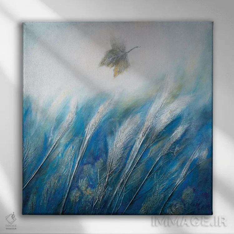 تابلو برگ در باد اثر دنیلا کارلتی - نمای روبهرو روی دیوار