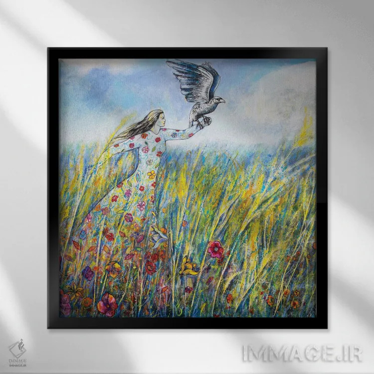 تابلو به سوی طبیعت وحشی اثر دنیلا کارلتی - نمای قابدار مشکی