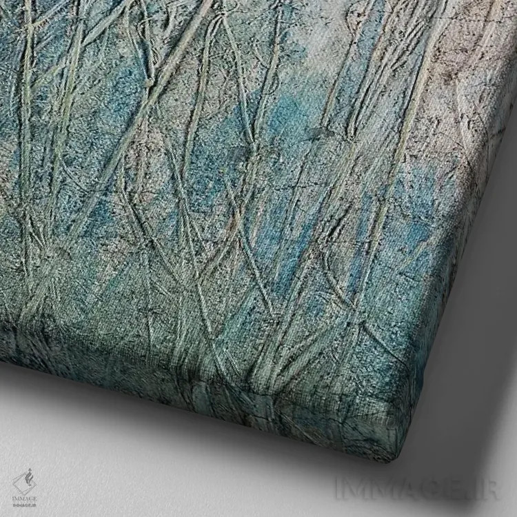 تابلو چشمانداز V اثر دنیلا کارلتی - نمای نزدیک بافت بوم