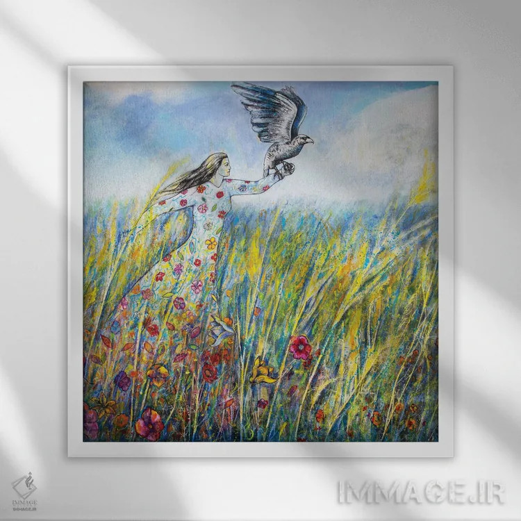 تابلو به سوی طبیعت وحشی اثر دنیلا کارلتی - نمای قابدار سفید